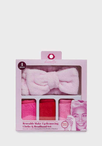 Make-Up Removing Cloths And Headband Set