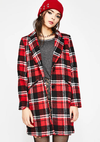 Wanna Play Plaid Coat
