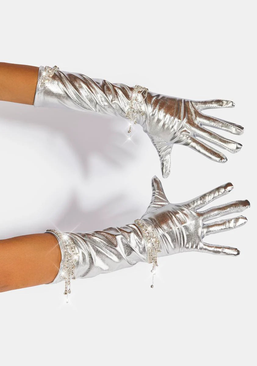 Touched By Love Metallic Gloves
