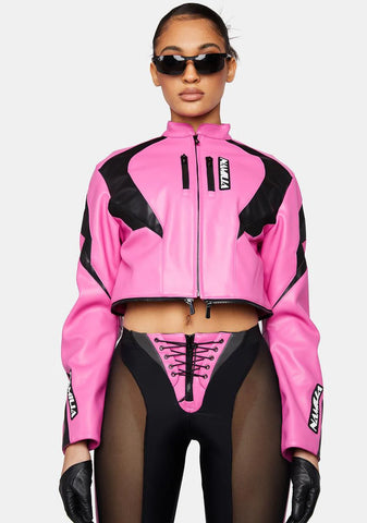 Pink Transformer Moto Coat