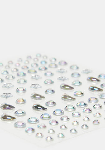 Holographic Moon And Stars Face And Body Gemz