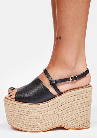 Black Petrus Platform Sandals