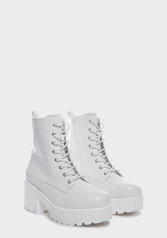 White Gin Platform Boots