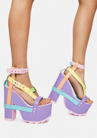Pastel Nightcall Platform Heels