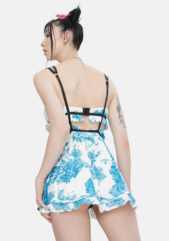 Toile Over You Floral Babydoll