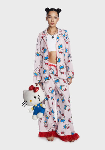 Hello Kitty Organza Trim Shirt And Trouser Set