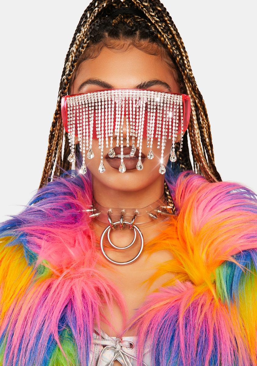 Hate The Game Rhinestone Sunglasses