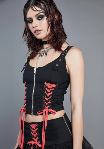 Souls Aflame Lace-Up Tank