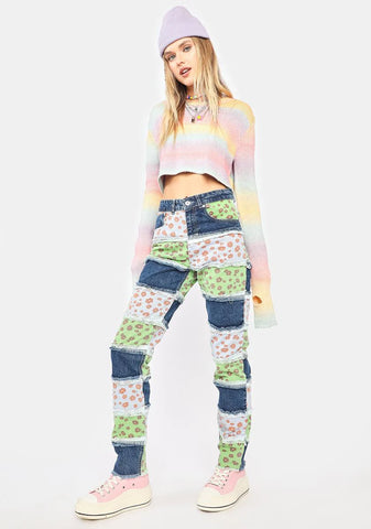 Hitch Floral Patchwork Jeans
