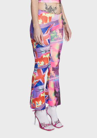 Pleasure Print Low Rise Trousers