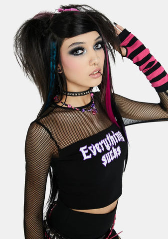 Virtual Escape Fishnet Top