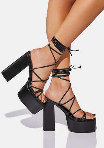 Thriving On Wrap Platform Heels