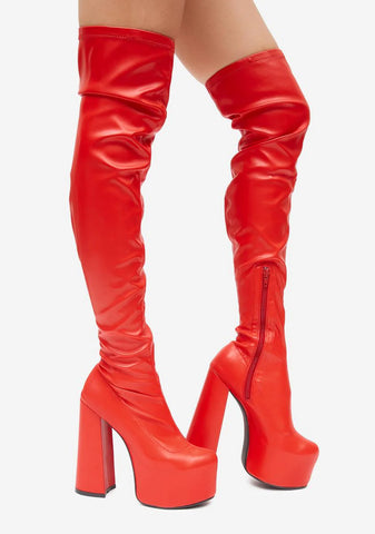 Red Havasu Platform Boots