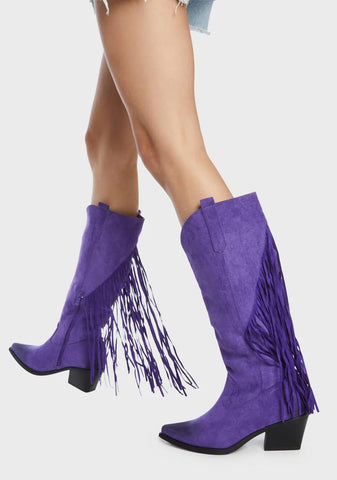 Plum Swept Away Cowboy Boots