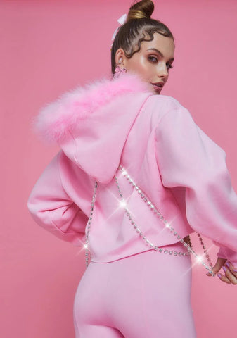 Blinged N' Babied Rhinestone Hoodie