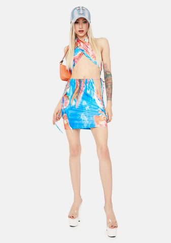 All The Feels Tie Dye Skirt Set