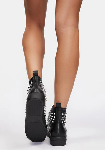 The Demon Inside Studded Sneakers