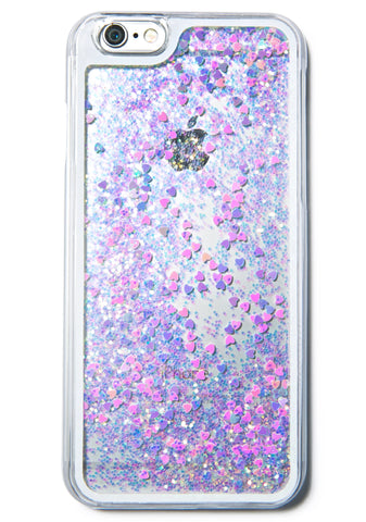 Falling Hearts Glitterfalls iPhone Case