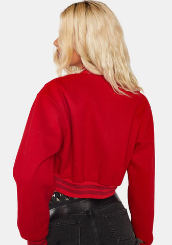 Davis Cropped Bomber Jacket