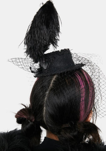 Cold Caress Gothic Feather Hair Accessory