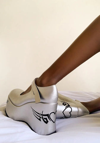 Heart It Races Platform Mary Janes