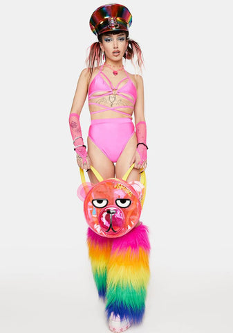 Pink Butterfly Kisses Wrap Top