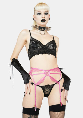 Azma Caged Lace Suspenders