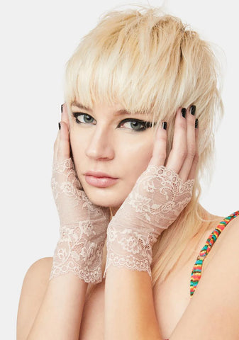 Touch Of Romance Lace Half Gloves