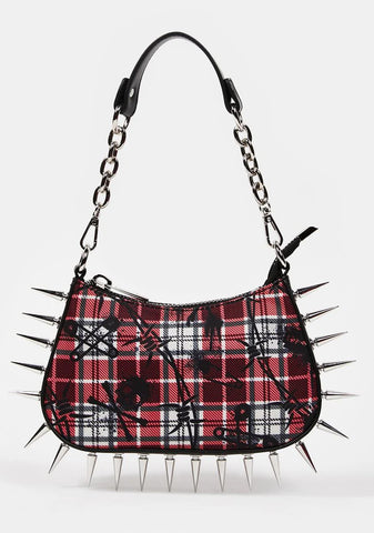 Lust Or Envy Plaid Shoulder Bag