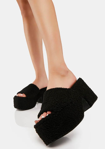 Black Mandee Platform Sandals