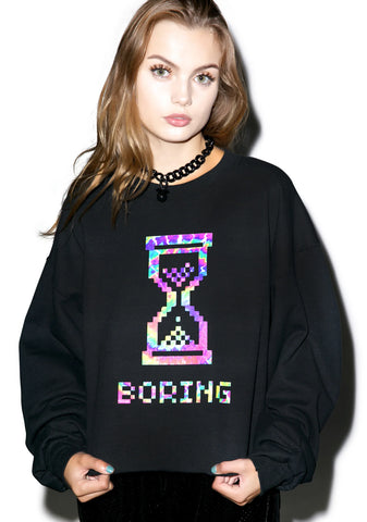 Boring Crop Sweatshirt