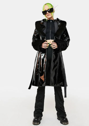 Vulva Collar Patent Coat