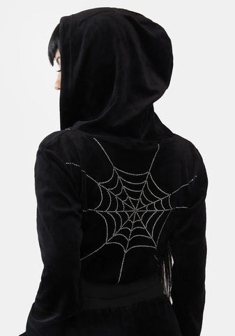 Night Crawler Velour Track Jacket