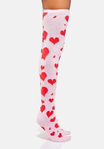 Love Surrounds Me Thigh High Socks