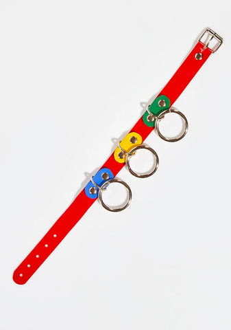 Rainbow Demonia O-Ring Choker Necklace