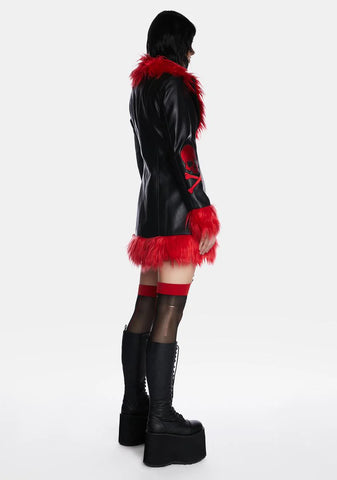 Too Dead To Die Vegan Leather Coat