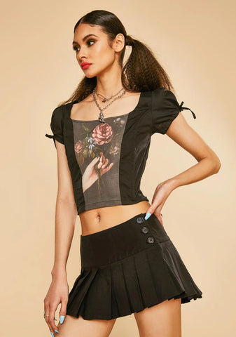 Stop N' Stare Pleated Mini Skirt