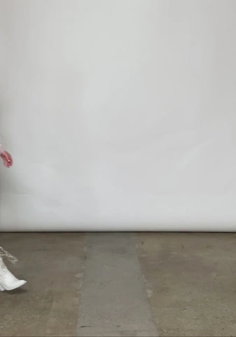 Chic Soiree Organza Crop Top - White