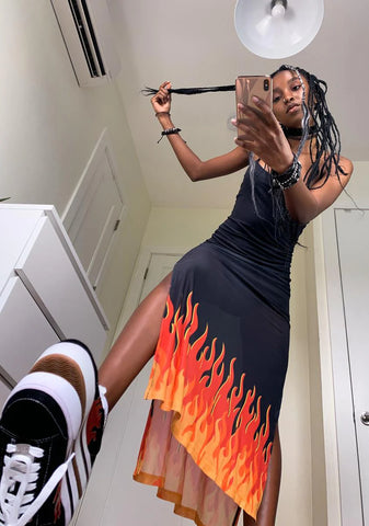 Burning Rubber Maxi Dress