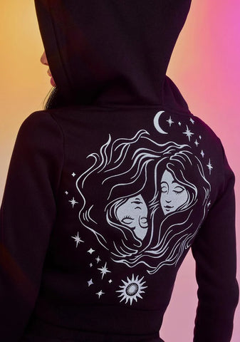 Intuitive Gemini Secrets Cropped Hoodie