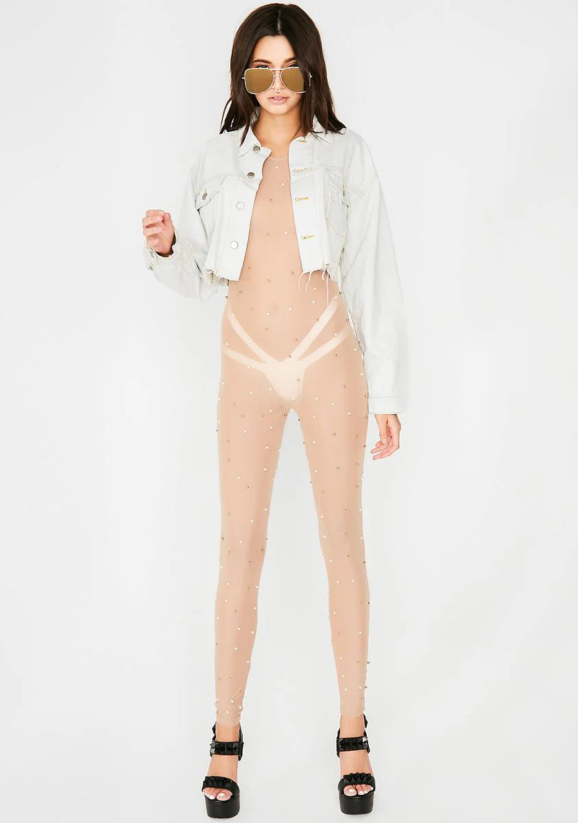 Birthday Suit Sheer Catsuit