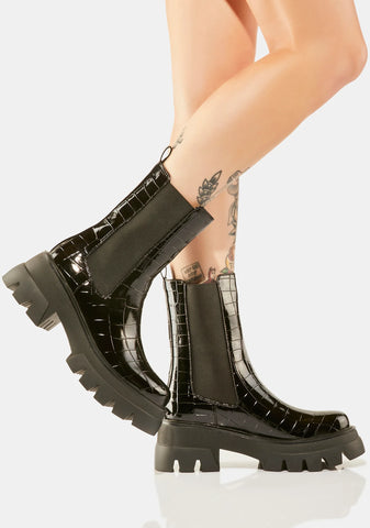 Myles Croc Chelsea Boots