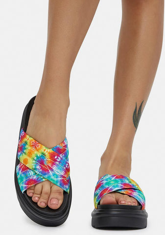 Tie Dye Janinent Slide Sandals