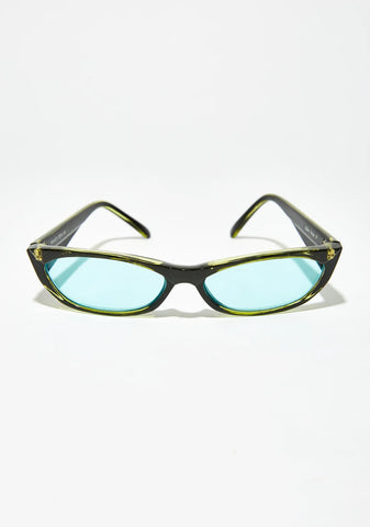 Can't Buy Love Rectangle Sunglasses