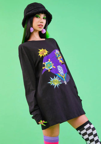 Evilest Of Evils Oversized Graphic Tee