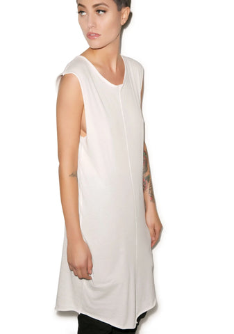 Knomad Muscle Long Tee - White