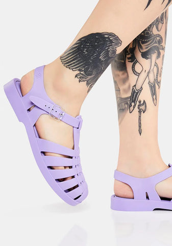 Lavender Possession Jelly Sandals