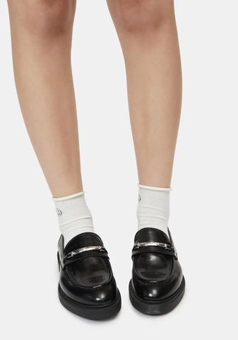 Alex W Black Patent Leather Loafers