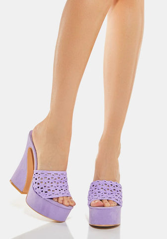 Lilac Hot Weekend Block Heels