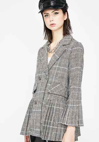 Higher Reading Plaid Blazer